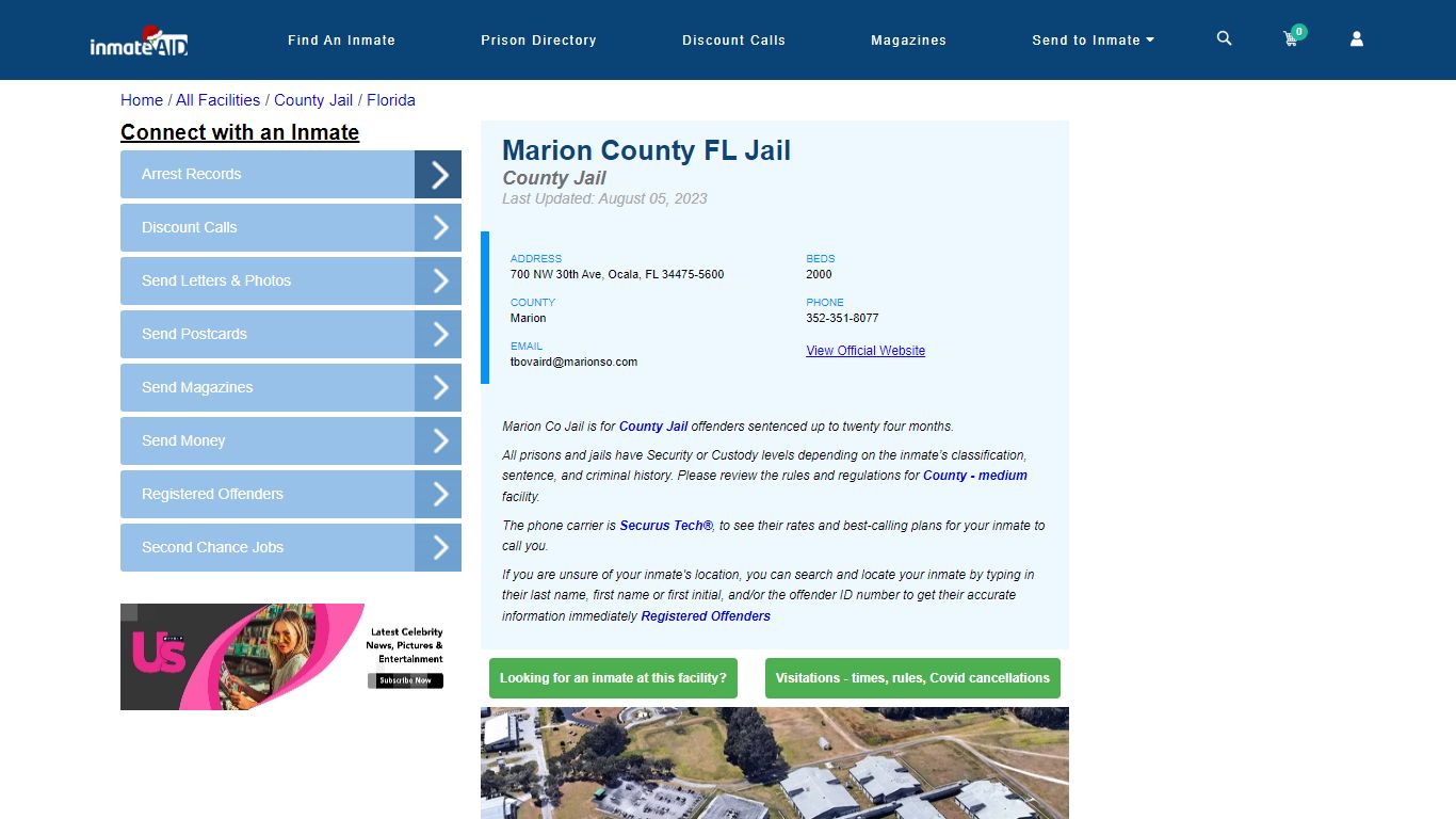 Marion County FL Jail - Inmate Locator - Ocala, FL